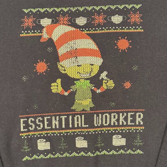Holiday Sweatshirt Bundle – Essential Worker Elf + Gamer Ugly Christmas Sweater - Picture 3 of 8